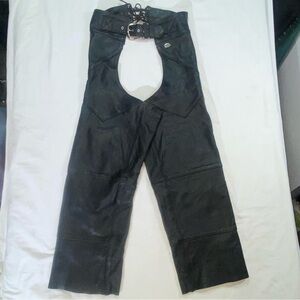Harley Davidson Genuine Leather Chaps Women’s Size XS Black